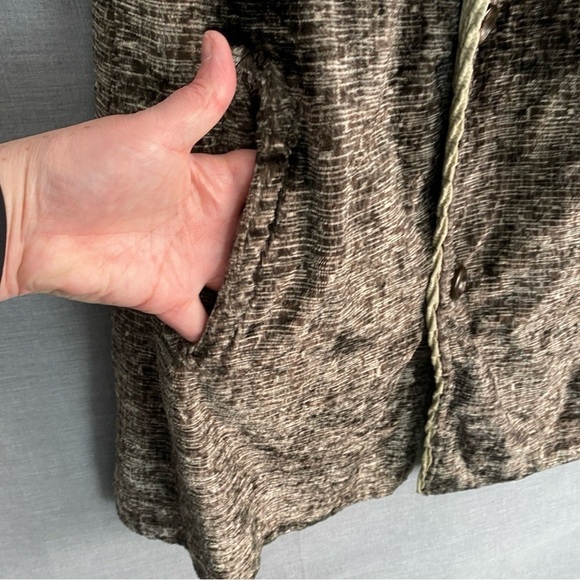 Reversible Coat Jolipel by Niedieck Size Med Button Up Winter Trench Faux Fur - Picture 5 of 12